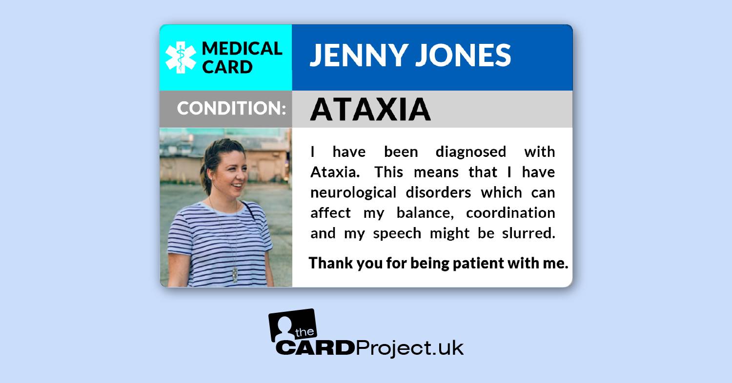 Ataxia Photo Awareness Card